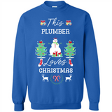 This Plumber Loves Christmas Tree Shirt with Snowman