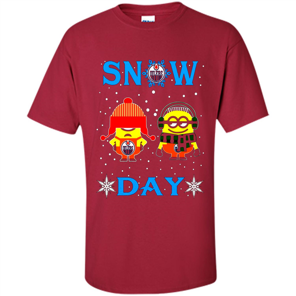 Snow Day Shirt For Edmonton Oilers Vs Minion Fans pingpong