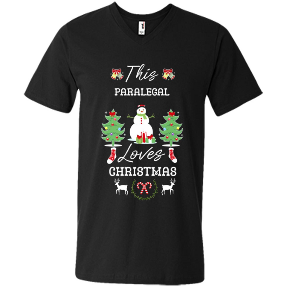This Paralegal Loves Christmas Tree Shirt with Snowman