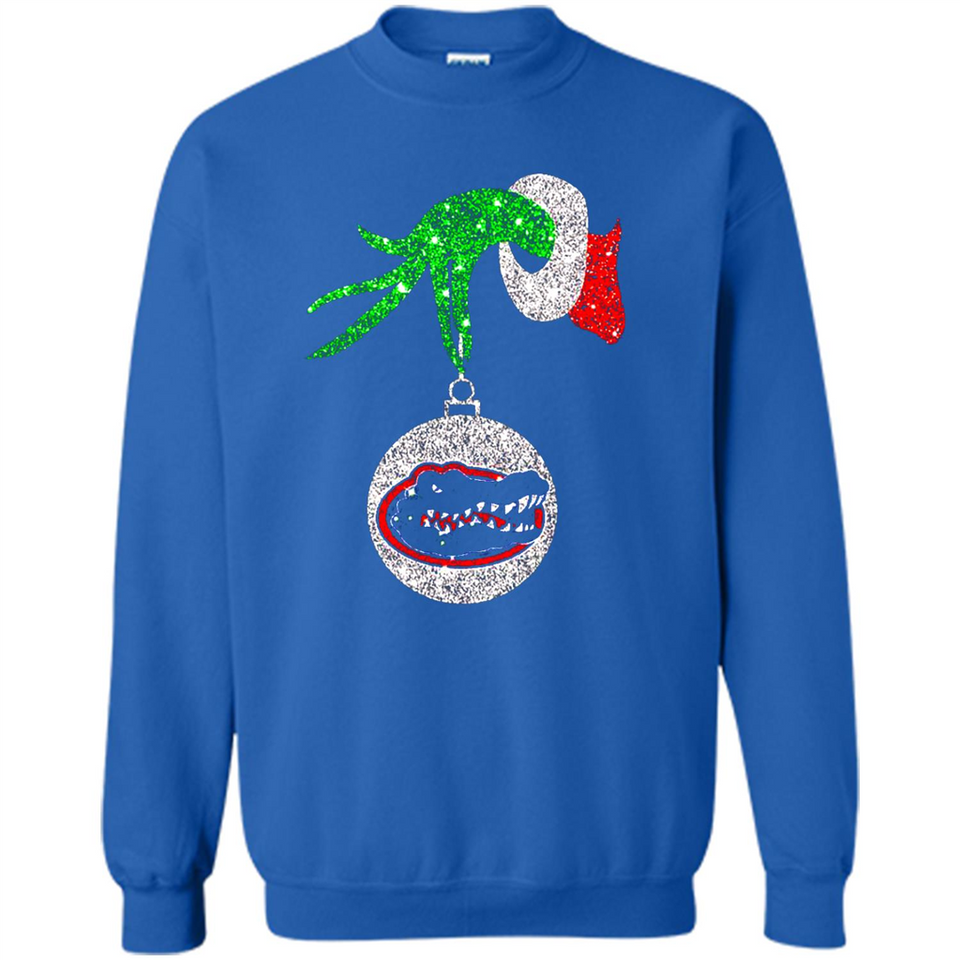Funny Florida Gators Glitter Grinch Monogram Ornament Christmas Gift - Sweatshirt