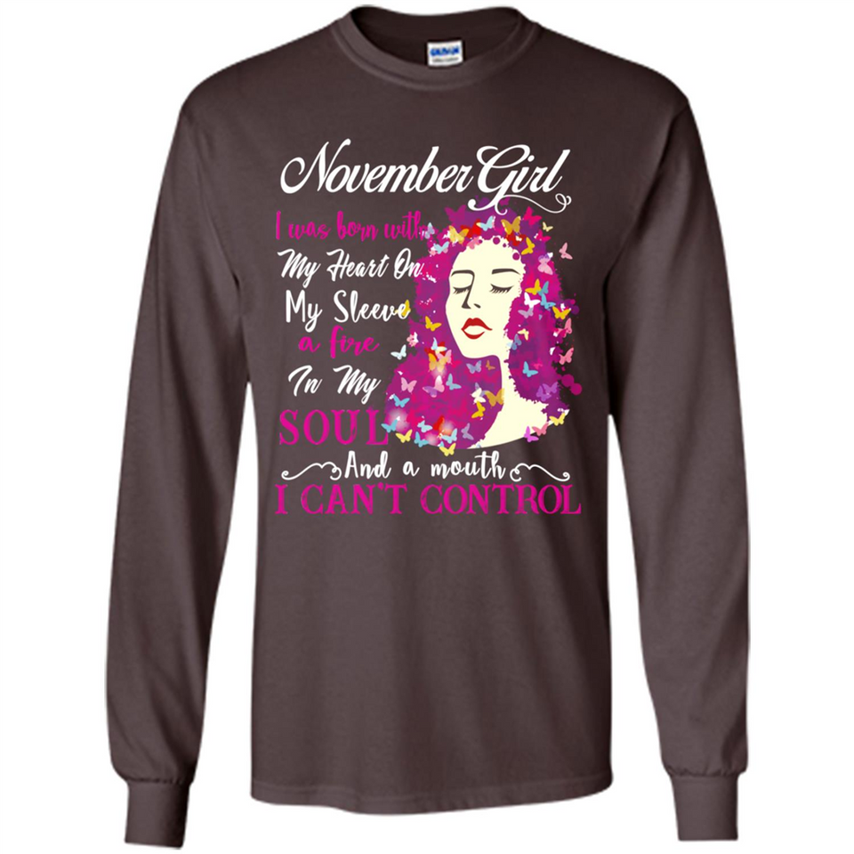 November Butterfly Girl - Long Sleeve T-Shirt