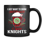 I Just Want To Drink Hot Chocolate & Watch UCF Knights Ugly Christmas Sweater PINGPONG