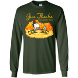 Snoopy Thanksgiving Give Thanks With A Grateful Heart - Long Sleeve T-Shirt