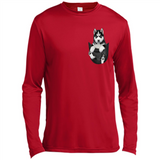 Husky Pocket - Canvas Long Sleeve T-Shirt