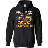 Time To Get Basted Funny Turkey Beer Thanksgiving - Hoodie