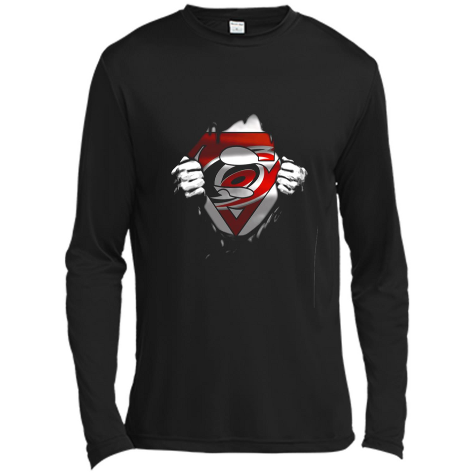 Carolina Hurricanes And Superman Fans - Canvas Long Sleeve T-Shirt