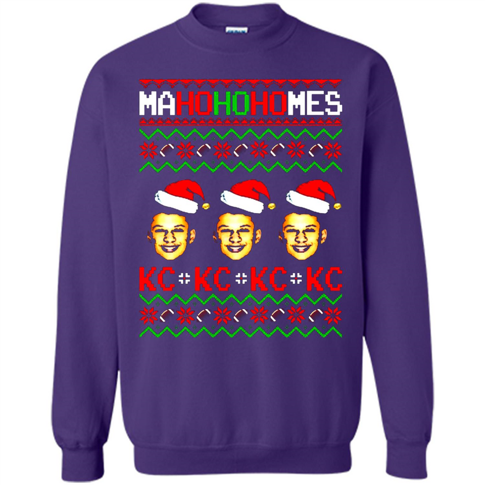 Patrick Mahomes Ma Ho Ho Homes Christmas sweatshirt PINGPONG - Sweatshirt