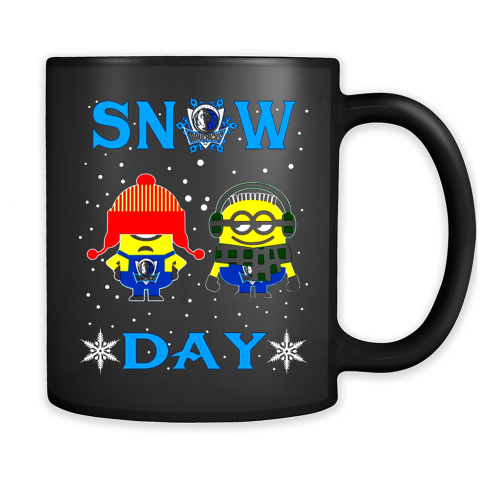 Snow Day Shirt For Dallas Mavericks Vs Minion Fans pingpong