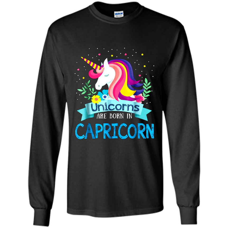 Unicorns are born in Capricorn Birthday Rainbow Gift Custom Ultra Cotton