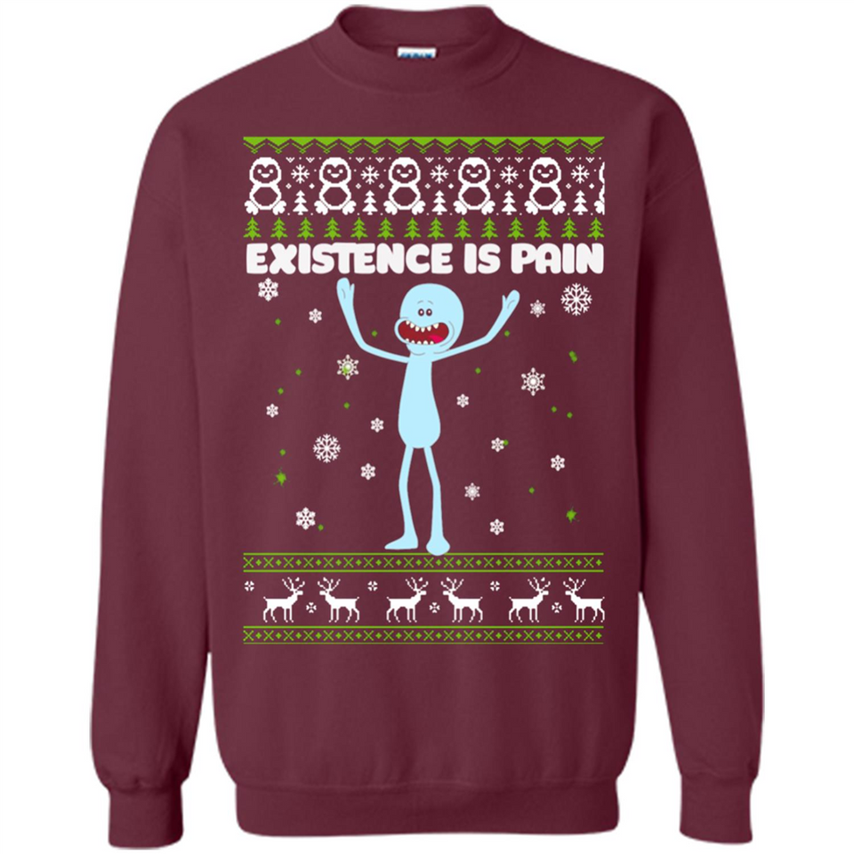 Mr Meeseeks Xistence Is Pain Ugly Christmas - Sweatshirt