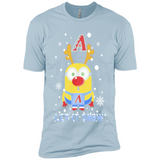 Minion Arizona Diamondbacks Ugly Christmas Sweater Let it Snow - Premium Short Sleeve T-Shirt