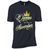 Queens Are Born In November Golden T-Shirt