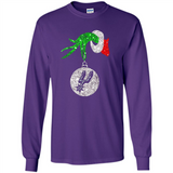 Amazing shirt San Antonio Spurs Glitter Grinch Monogram Ornament Christmas Gift - Long Sleeve T-Shirt