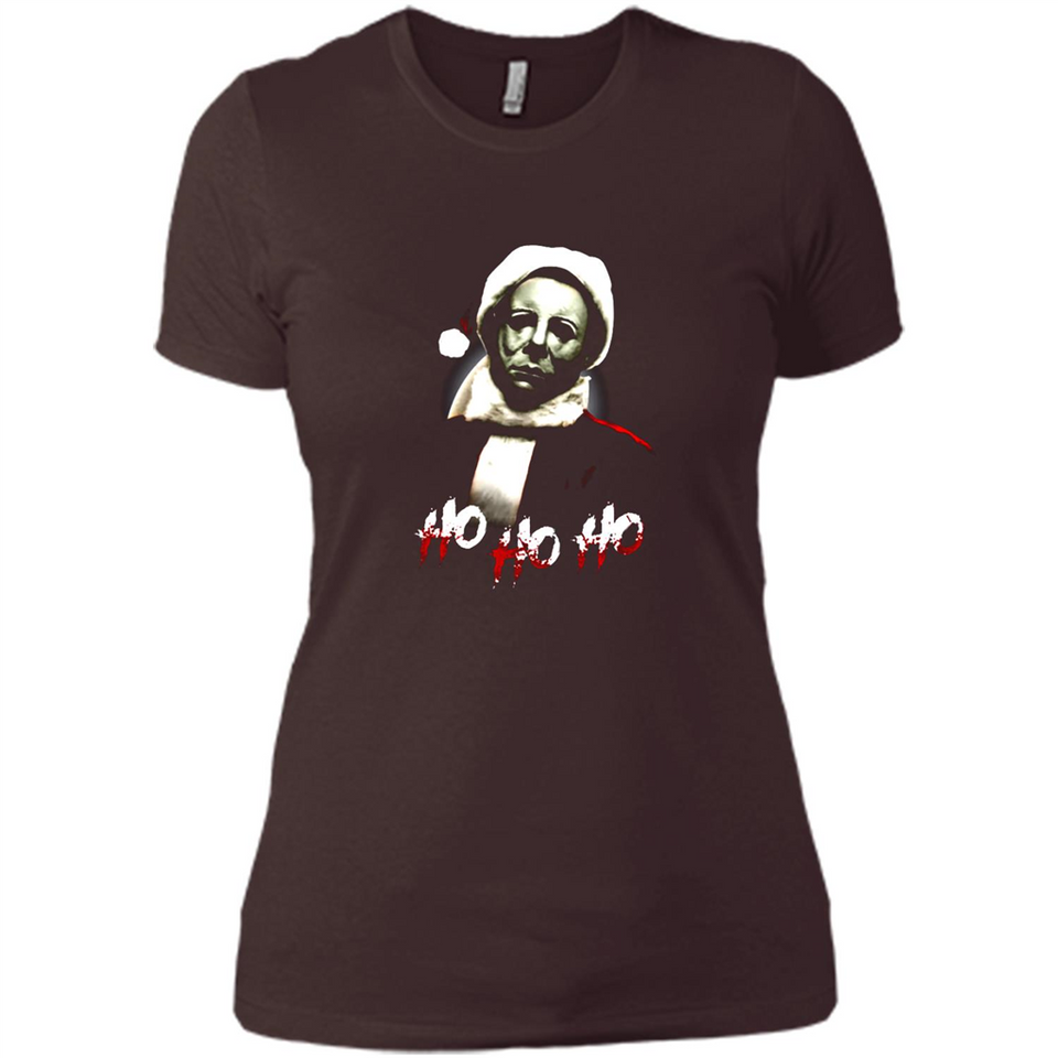 Santa Michael Myers Ho Ho Ho Merry Christmas Sweatshirt - Ladies' Boyfriend T-Shirt