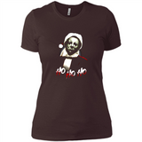 Santa Michael Myers Ho Ho Ho Merry Christmas Sweatshirt - Ladies' Boyfriend T-Shirt