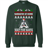 Namastay at home and wait for Santa Christmas sweatshirt PINGPONG