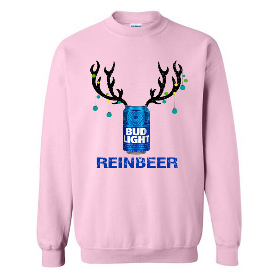 Bud Light Reinbeer Funny Beer Reindeer Christmas Sweatshirt - Sweatshirt