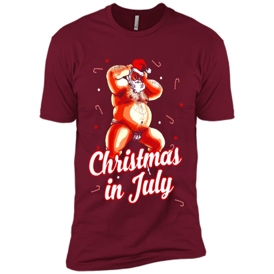 Christmas In July - Funny Dancing Santa - Premium Short Sleeve T-Shirt
