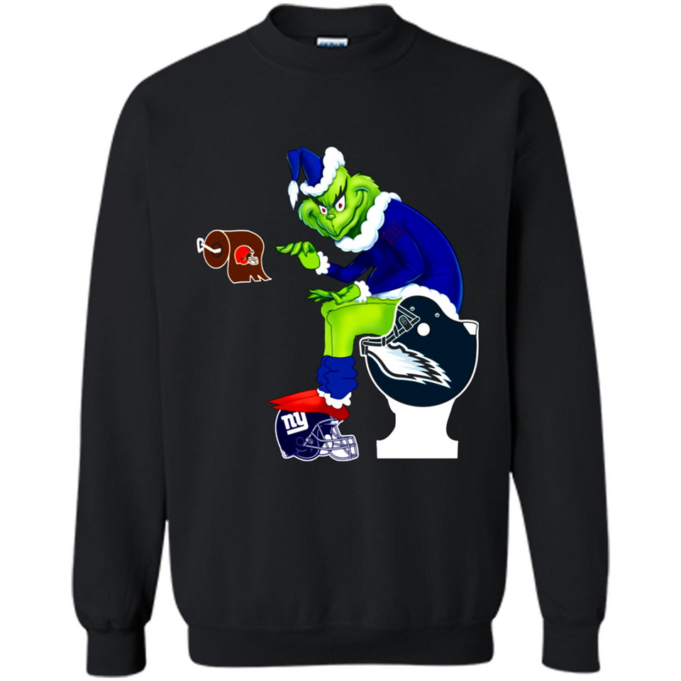 New York Giants Toilet Grinch Santa Claus Football Fan PINGPONG