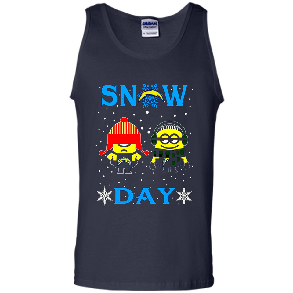 Snow Day Shirt For Los Angeles Chargers Vs Minion Fans pingpong