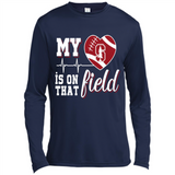 Stanford Cardinal Football My Heart is on that Field - Canvas Long Sleeve T-Shirt