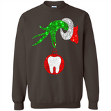 Christmas Nurse Grinch hand holding clinic dental ornament - Sweatshirt