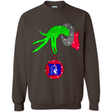 GRINCH HAND HOLDING DUKE BLUE DEVILS GLITTER CHRISTMAS PINGPONG