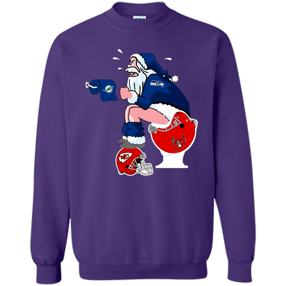 Seattle Seahawks Santa Claus Toilet