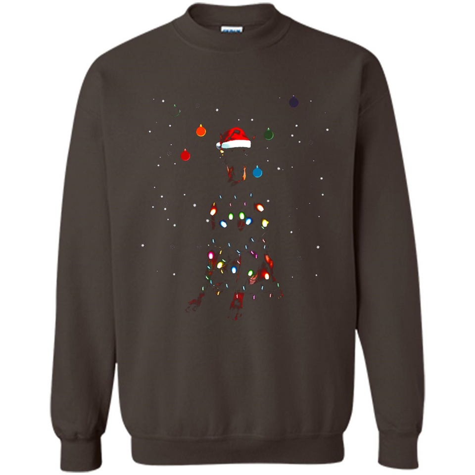 Doberman Santa Lights Christmas Dog Xmas Sweatshirt - Sweatshirt