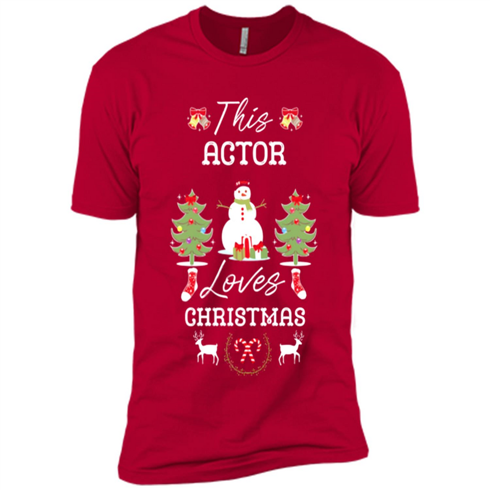 This Actor Loves Christmas Tree Shirt with Snowman