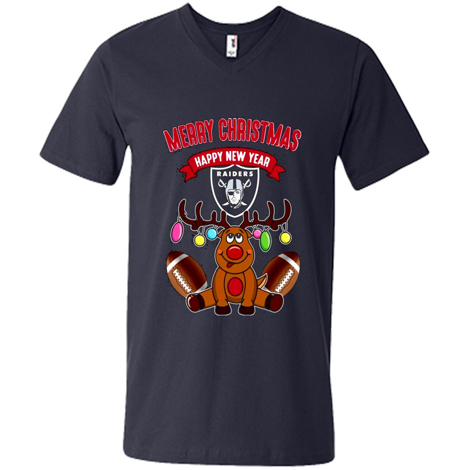 Oakland Raiders NFL Reindeer Funny Merry Christmas And Happy New Year
