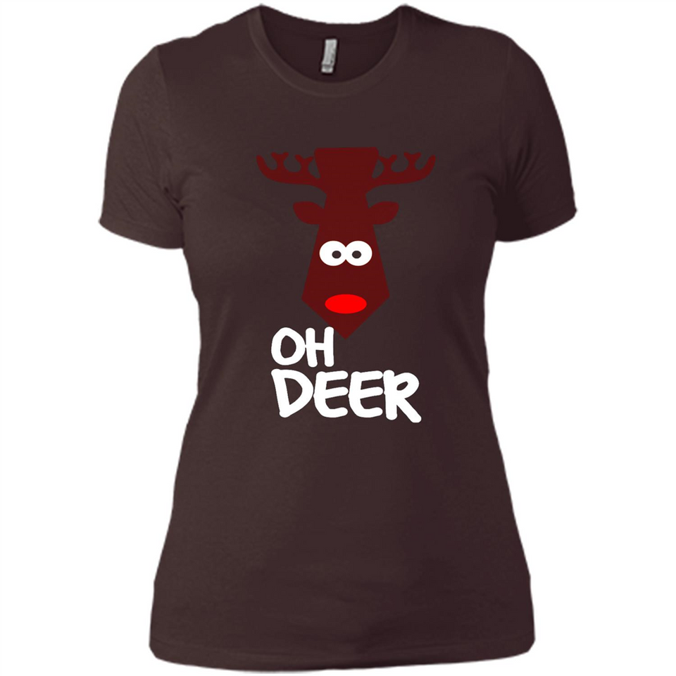 Oh Deer Christmas Reindeer Black mugs PINGPONG - Ladies' Boyfriend T-Shirt