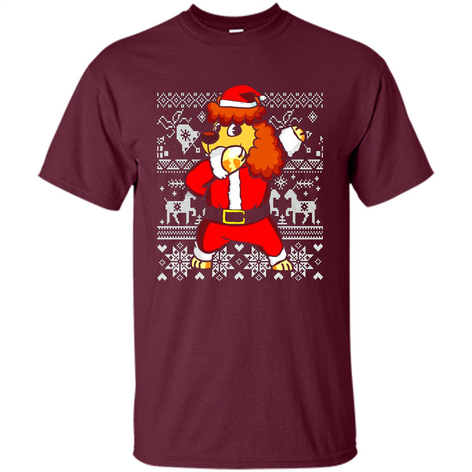 Dabbing Poodle Santa Christmas Holiday Sweatshirt - Shirt