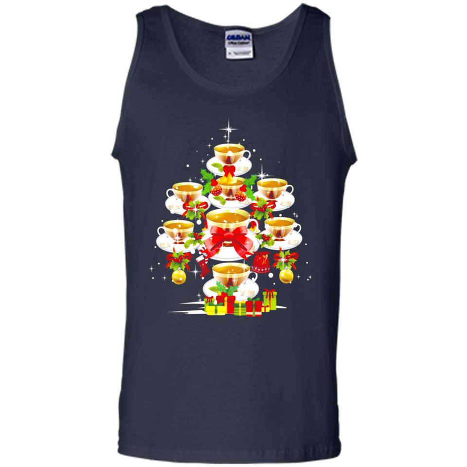 Tea Christmas Tree T-shirt Funny Tea Xmas Gift