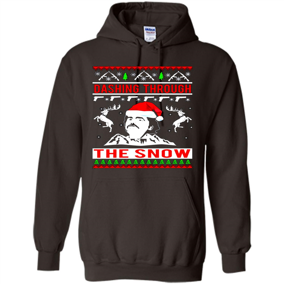 Narcos dashing through the snow Christmas sweatshirt PINGPONG