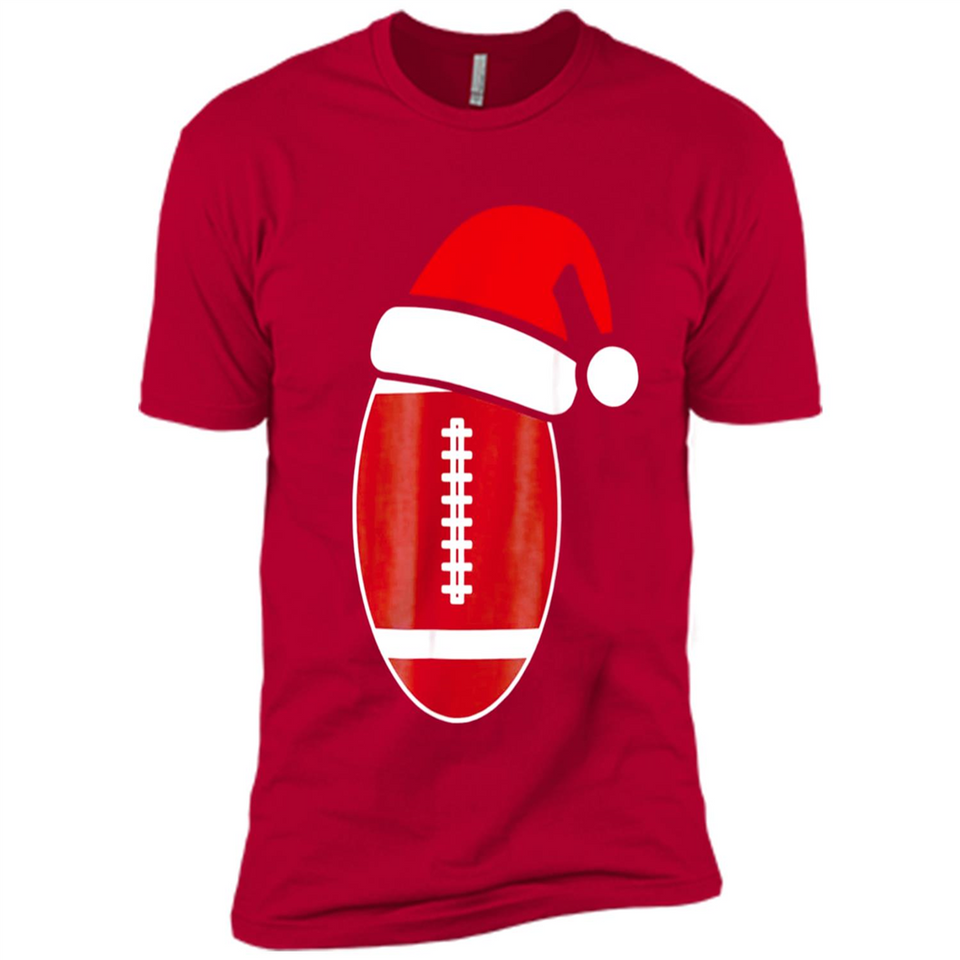 Christmas Football Shirt - Football Santa Hat Christmas