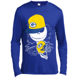 Jack Skellington The Nightmare Before Christmas-Packers Football - Canvas Long Sleeve T-Shirt