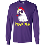 Pugicorn Pug Unicorn Funny Shirt PINGPONG - Long Sleeve T-Shirt