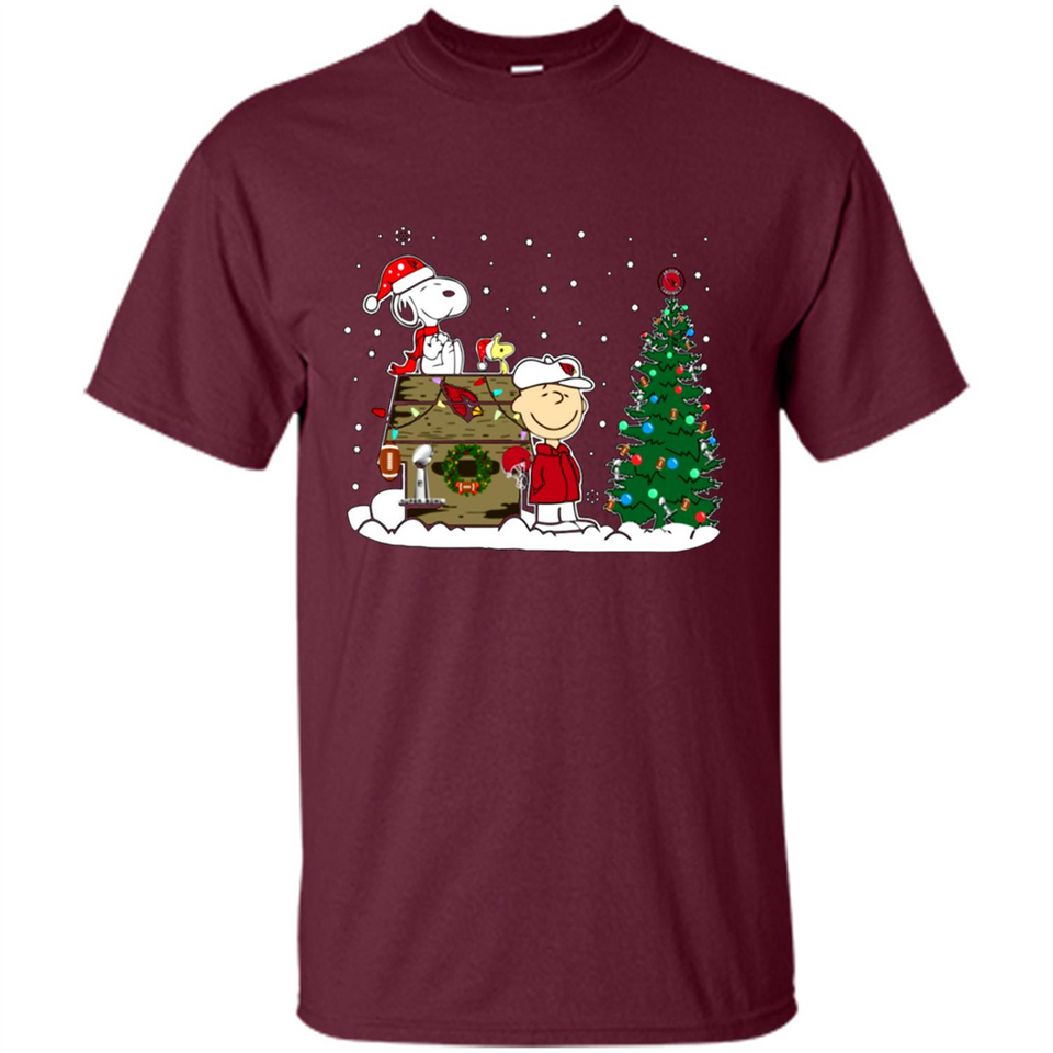 Arizona Cardinals Snoopy The Peanuts Movie Christmas Football Super Bowl pingpong - Shirt
