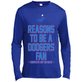 Reasons to be a Los Angeles Dodgers Fan Complete List on Back - Canvas Long Sleeve T-Shirt