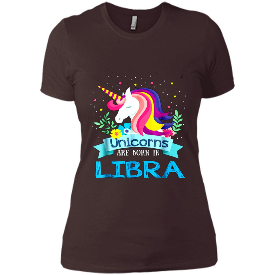 Unicorns are born in Libra Birthday Rainbow Gift Ladies Custom