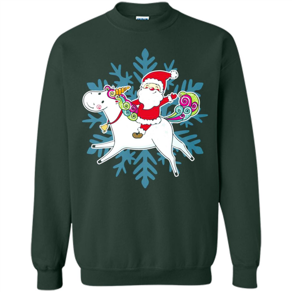 Unicorn And Santa Christmas 1 - Sweatshirt