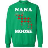 Nana Moose Funny Christmas Plaid Buffalo T-Shirt - Sweatshirt