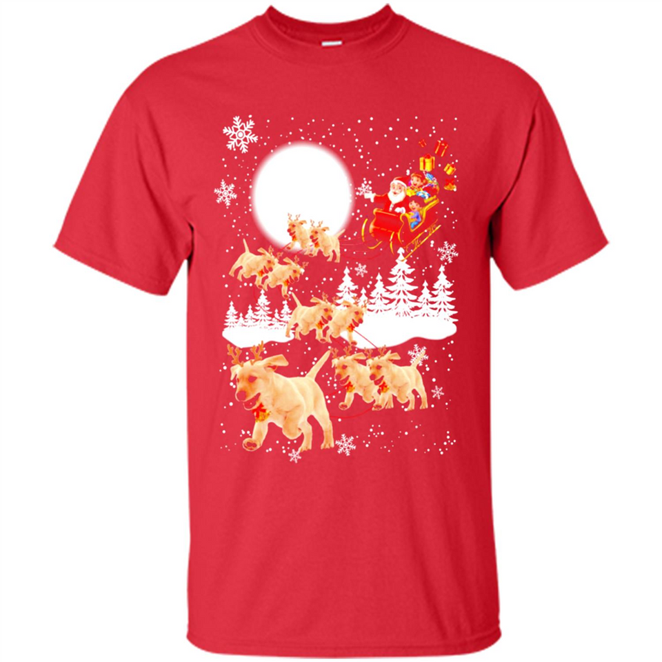 Christmas Santa Golden Retriever Sleigh For Labrador Retriever