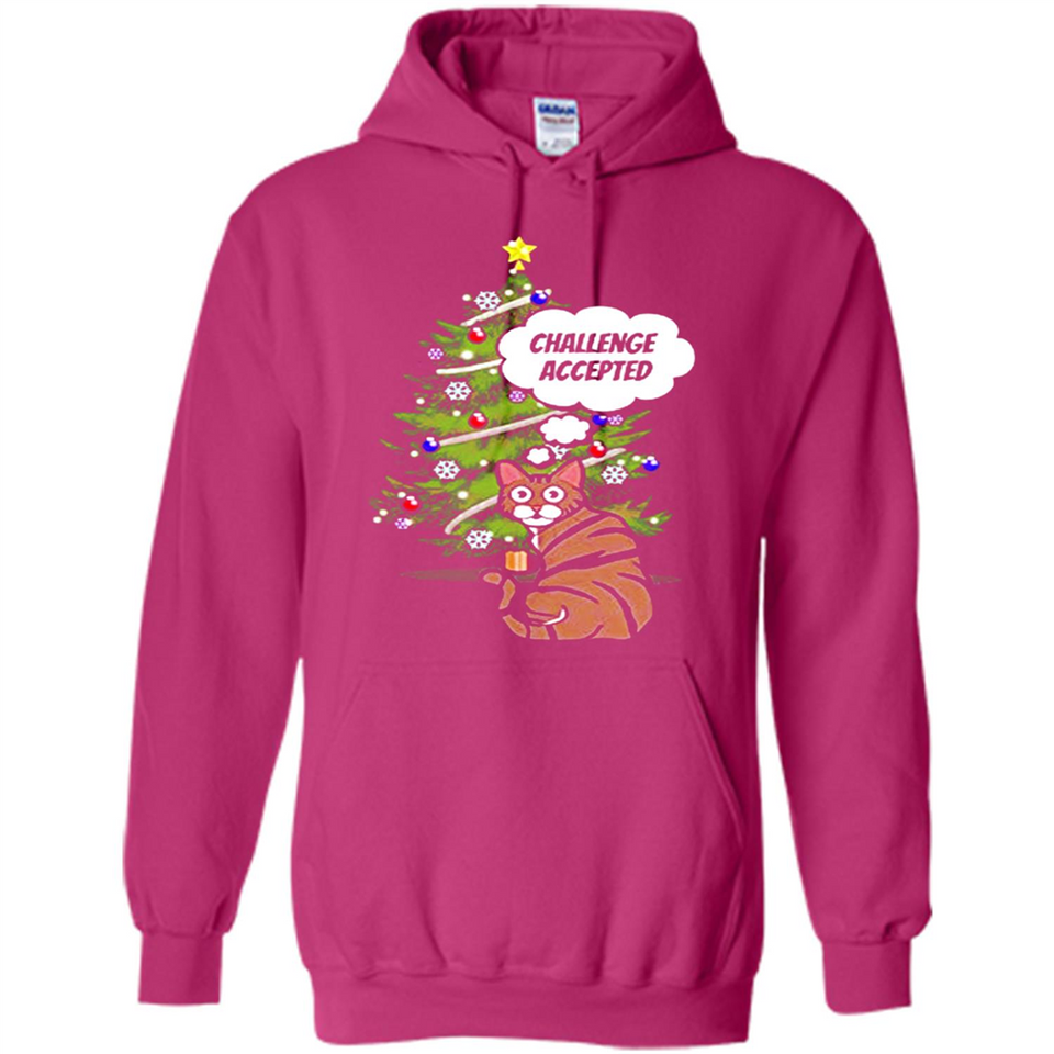 Christmas Tree Cat Long Sleeve Christmas Shirt for Cat Lover - Hoodie