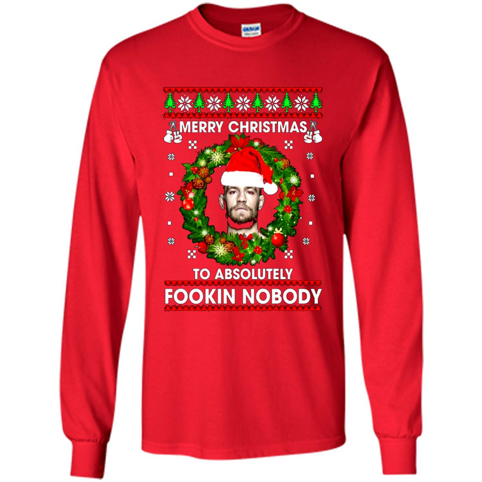 Merry Fookin Christmas Conor Mcgregor sweater PINGPONG