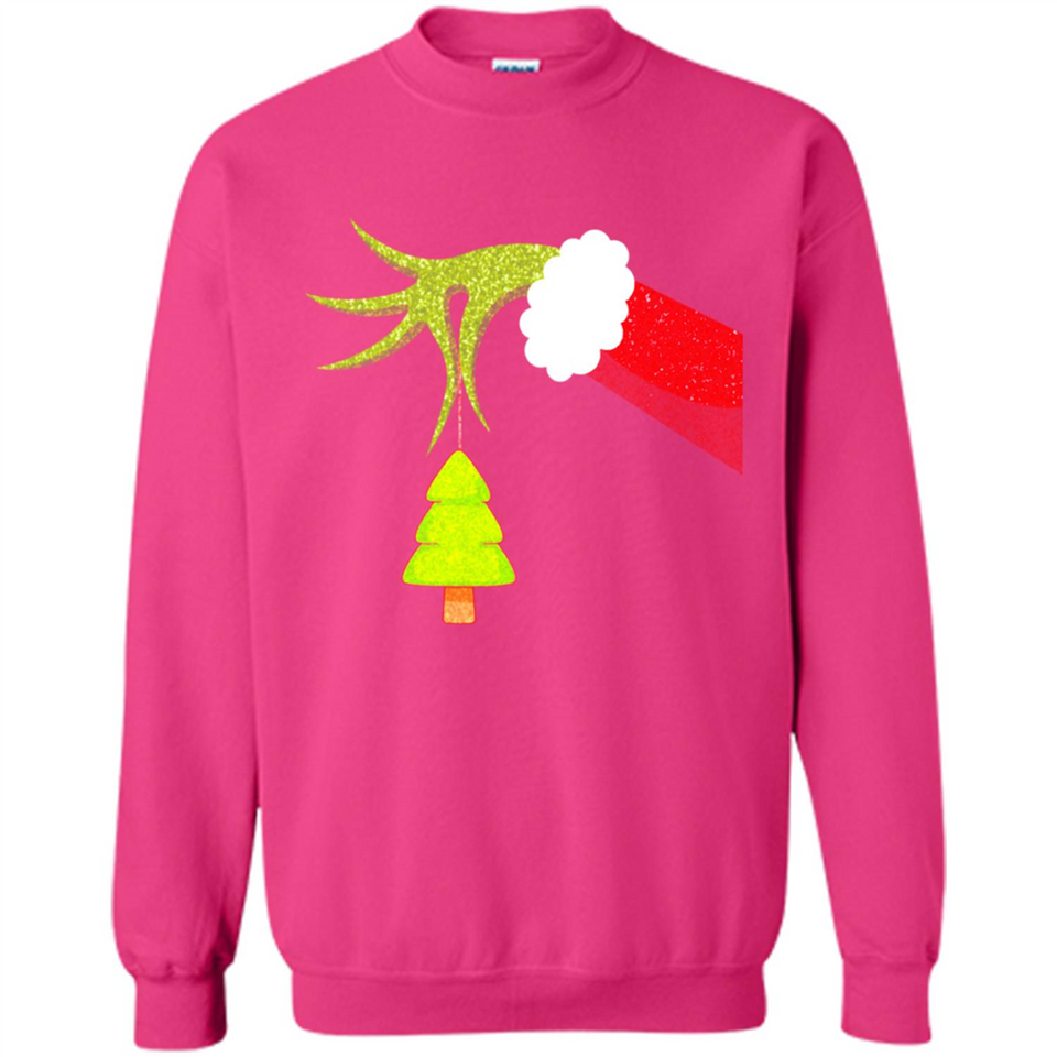 Funny Grinch Hand Holding Christmas Tree Ornament Christmas PING PONG