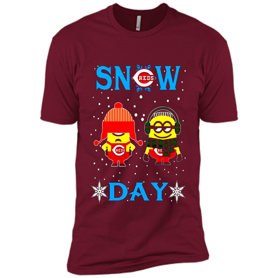 Snow Day Shirt For Cincinnati Reds Vs Minion Fans pingpong