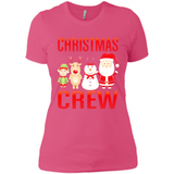 CHRISTMAS CREW Shirt X-mas Santa Snowman Reindeer Elf - Ladies' Boyfriend T-Shirt