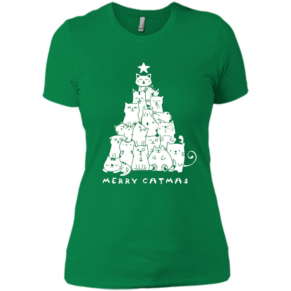Merry Catmas - Merry Christmas Cat Lover Mug PINGPONG - Ladies' Boyfriend T-Shirt